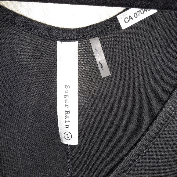 Sugar Rain black sleeveless tunic size L - Picture 2 of 5